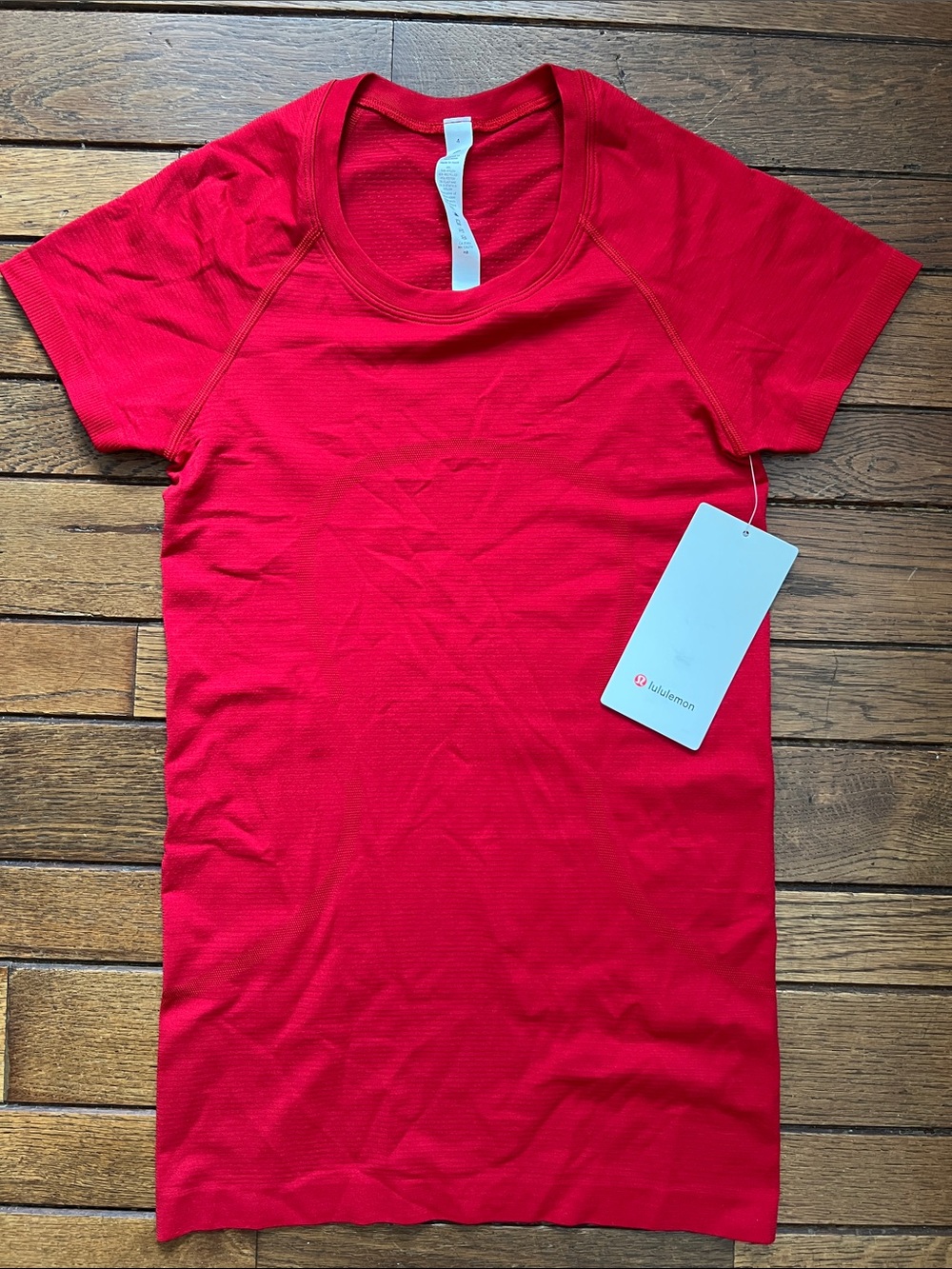 Lululemon Dark Red Swiftly Tech Short Sleeve Tee Size 4 New With Tags RARE GEM